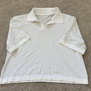 Lululemon White Golf Tennis Polo Shirt